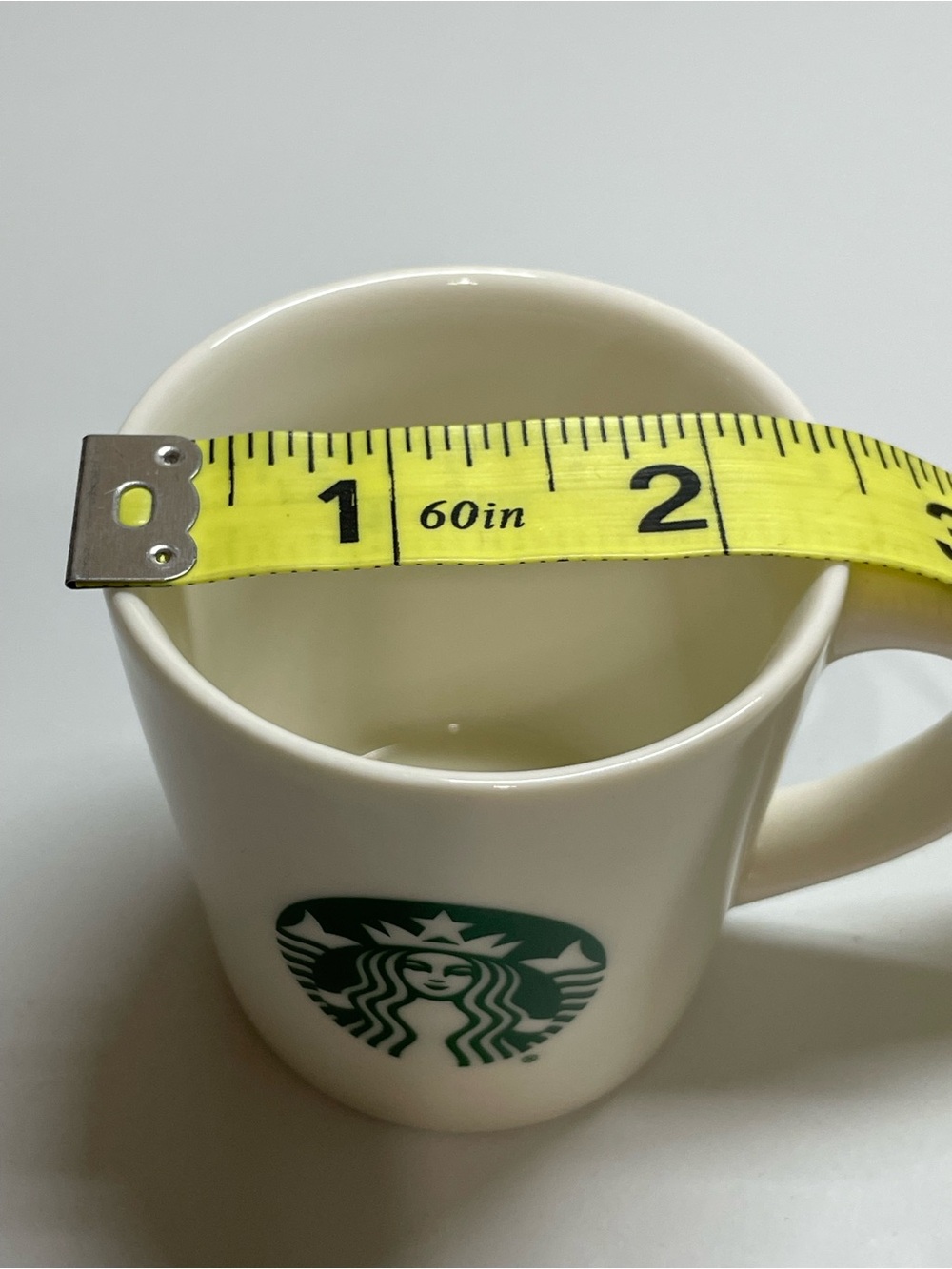 Starbucks White Ceramic Espresso Cups Set of 2 Demitasse Coffee Mugs - Picture 4 of 5